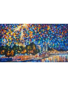Paris Sienne River and Eiifel Tower